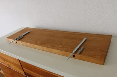 Wandboard Eiche Wild Massiv Holz Board Regal Steckboard Regalbrett Baumkante !!! - Bild 1 von 4