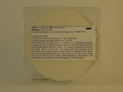 KID HARPOON STEALING CARS (D71) 2 Track Promo CD Single including Plastic Sleeve