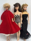 Lot Of 3 Vintage Reproduction Barbie Dolls Ponytail and Bubble Cut