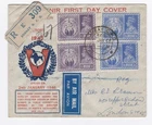INDIA 1946 KGVI VICTORY FIRST DAY COVER REGISTERED TO LONDON