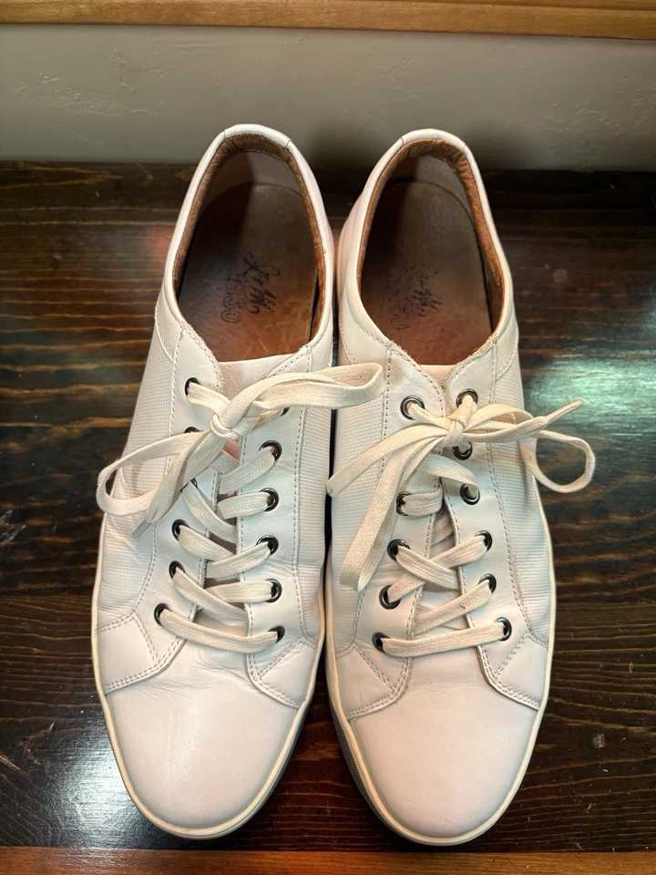 Johnston & Murphy J&M 1850 White Cream Leather Shoes Men's 12 M K 17 27-1078 - Image 2 of 4