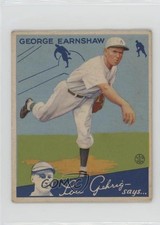 1934 Goudey Big League Chewing Gum R320 George Earnshaw #41 n8a