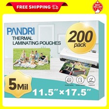200 Pack 5 Mil Thermal Laminating Sheets 11x17 Inch Clear Pouches