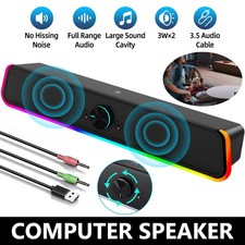 PC Soundbar USB Lautsprecher Stereo Bass Subw...