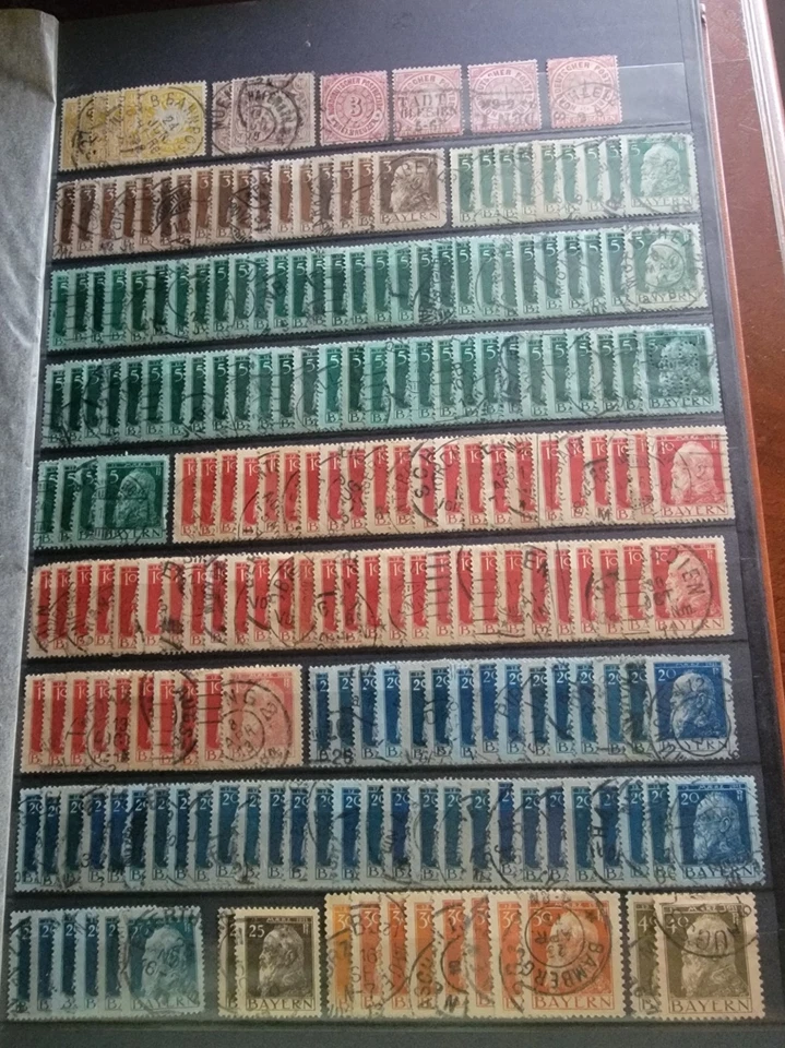 Reich, BAVARIA 1849-1920 COLLECTION OF 2160+ STAMPS MINT & USED in stockbook - Image 3 of 4