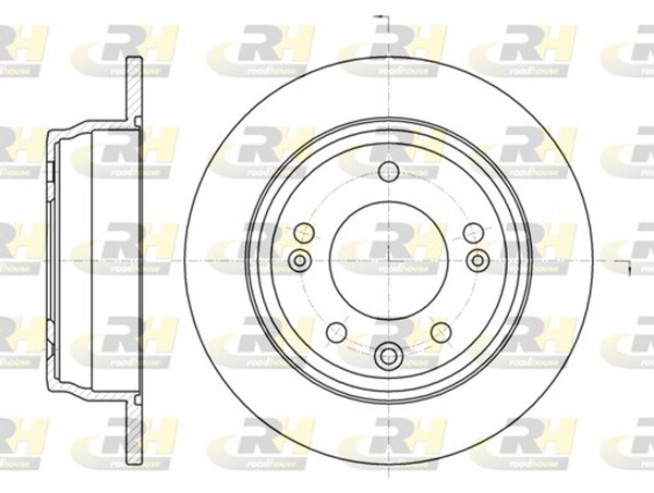 2X Roadhouse Bremsscheibe 61105.00 FüR LM FD SL Sportage Hyundai EL GD KIA 262Mm-image