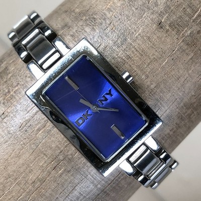 DKNY Women NY-9007 Dress Silver Tone Rectangular Quartz Analog 18mm Watch 6 1/2''