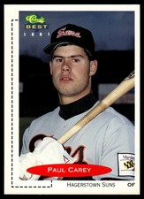 1991 Classic Best Paul Carey Hagerstown Suns #190