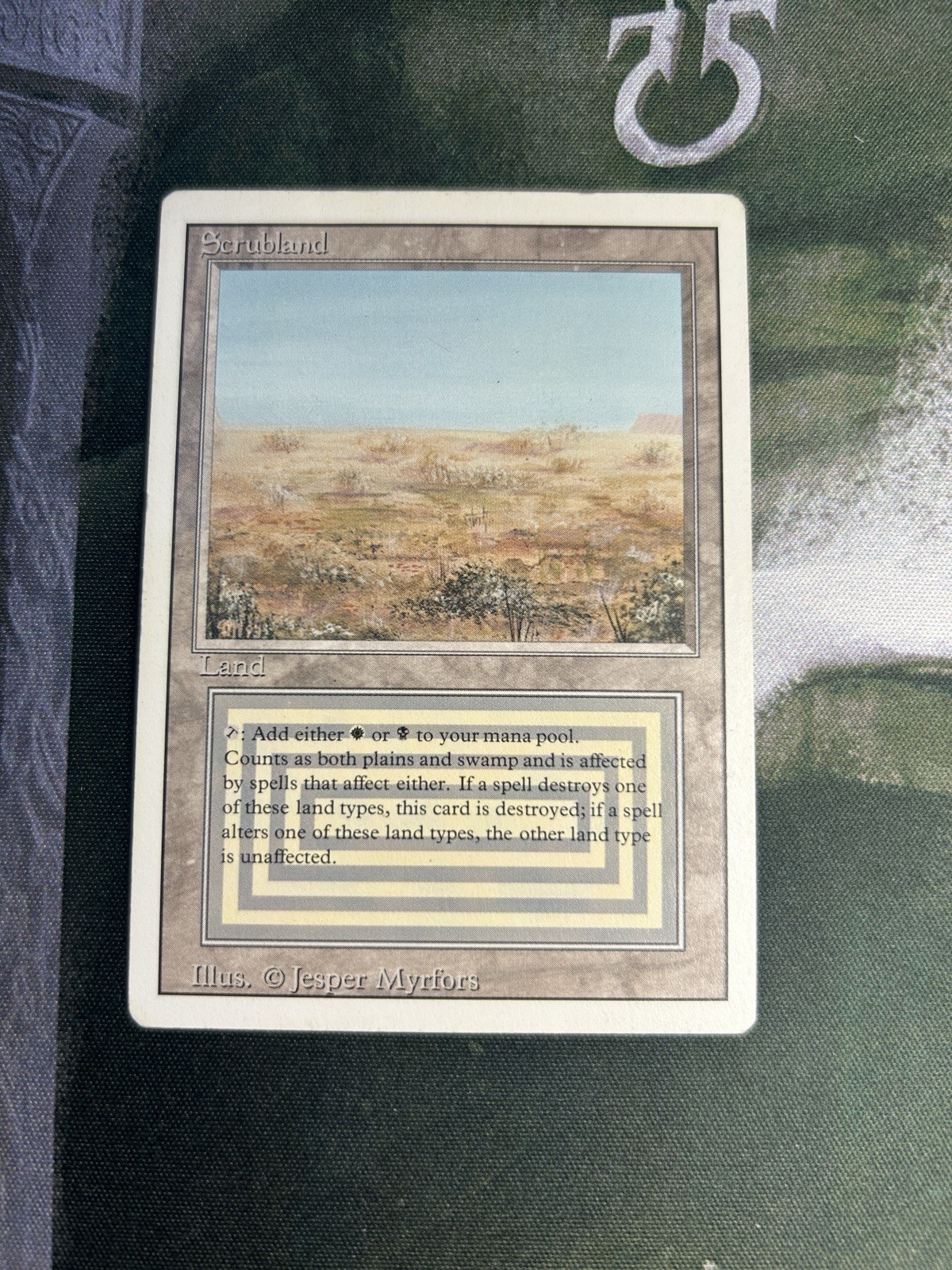 Scrubland, Revised Edition, Lightly played, MTG