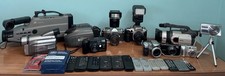 Sony Cybershot Canon Kodak  Digital Analog Video Camera Mixed Lot 65 Items