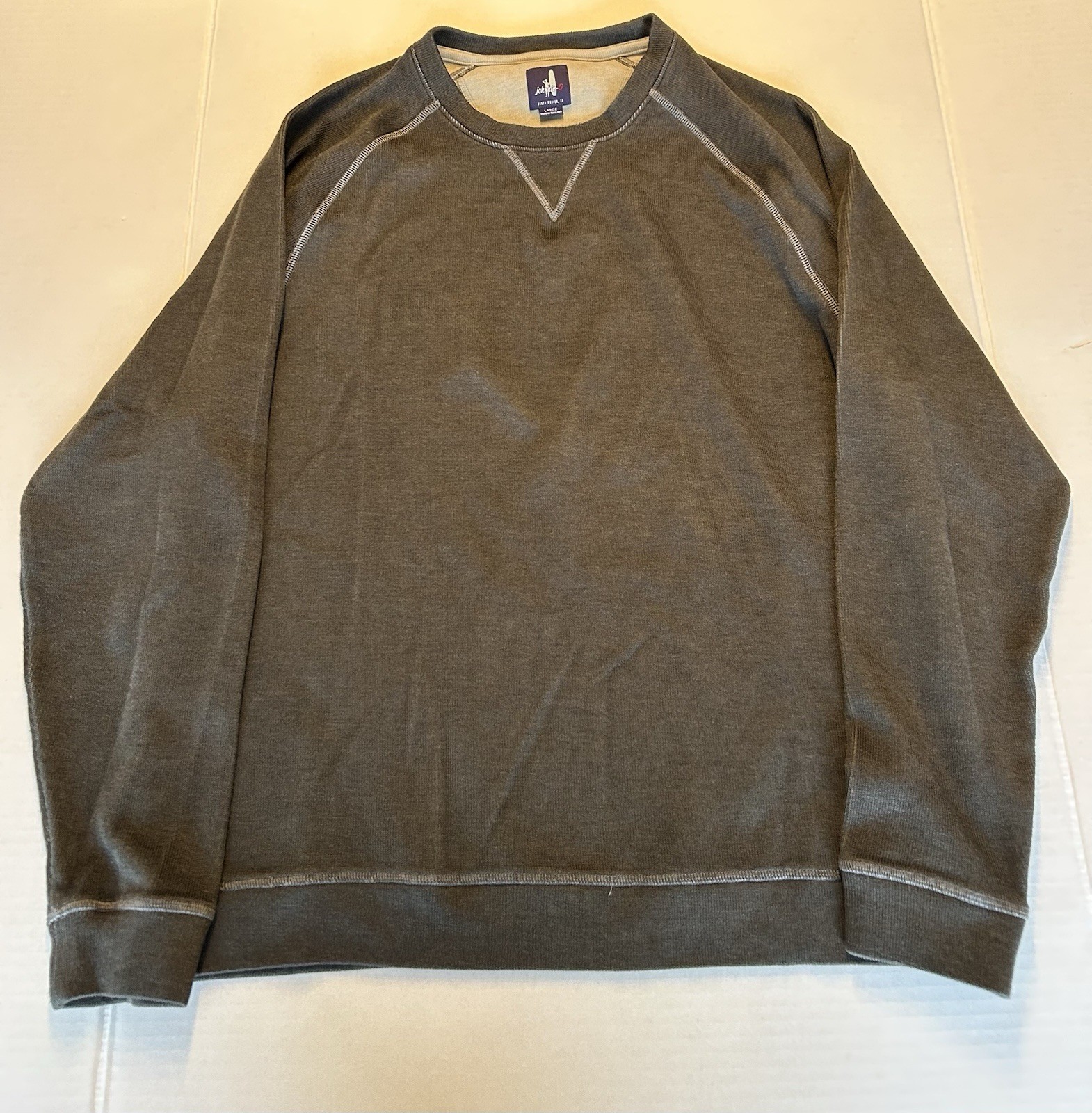 Men’s Johnnie-O Shields crewneck sweatshirt Gray Size Large