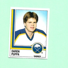 (1) DAREN PUPPA  1987 PANINI  STICKER # 23 SABRES ROOKIE  CARD (N1404)