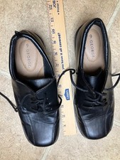 George Men's Black Size 6 Cap Toe Branford Oxford Dress Shoes Comfort Footbed