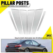 Chrome Window Pillar Post Trim 6Pcs/Set Fits For 2013-2017 Honda Accord Sedan US