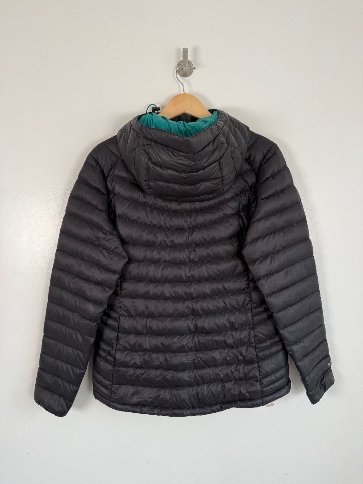 Montane Jacket Size UK 10 Black Down Hooded Padded Pertex Quantum Insulated image 5
