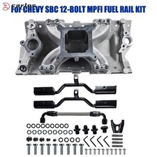 Aluminum Single Plane Efi Intake Manifold Fuel Rail Kit For Chevy Sbc 350 V8