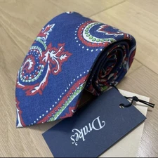 Drake's Paisley Pattern Tie New Unused