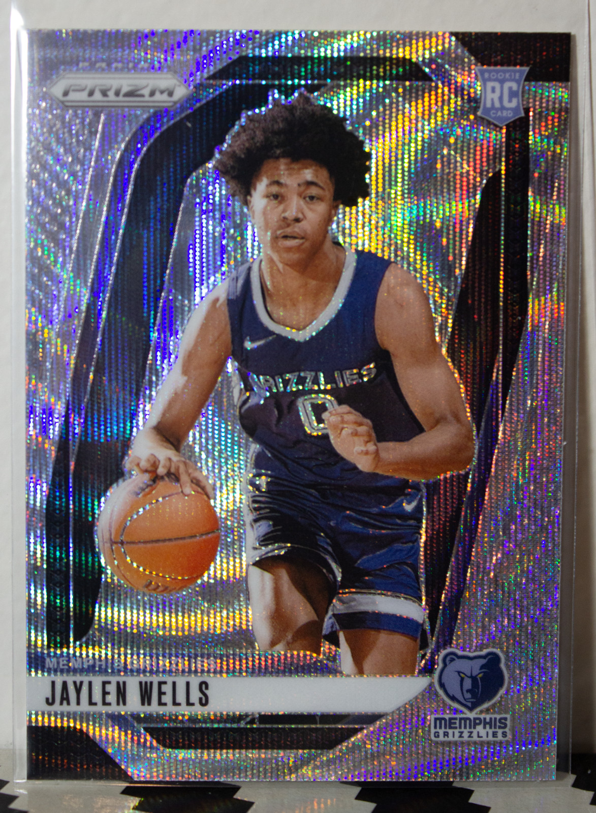 Jaylen Wells 2024-25 Panini Prizm #239 Wave Prizm (RC) Rookie Memphis Grizzlies