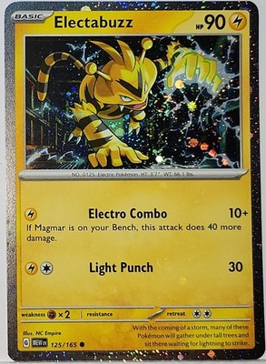 Swirls   Electabuzz 125/165 Cosmos Holo Bleed Error Rare Pokémon TCG   Promo 