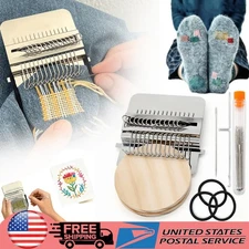10 Hook Loom Knitting Kit,Patch Kit Weaving Loom,Portable Patch Darning Loom Kit