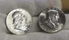 (2) 1962 US Franklin Halves 50c Nice Uncs.