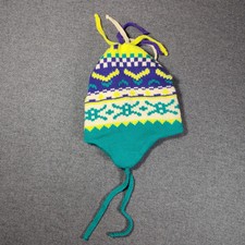 Vtg Igloos Winter Ski Hat Knit Beanie Hat Tassel Cap