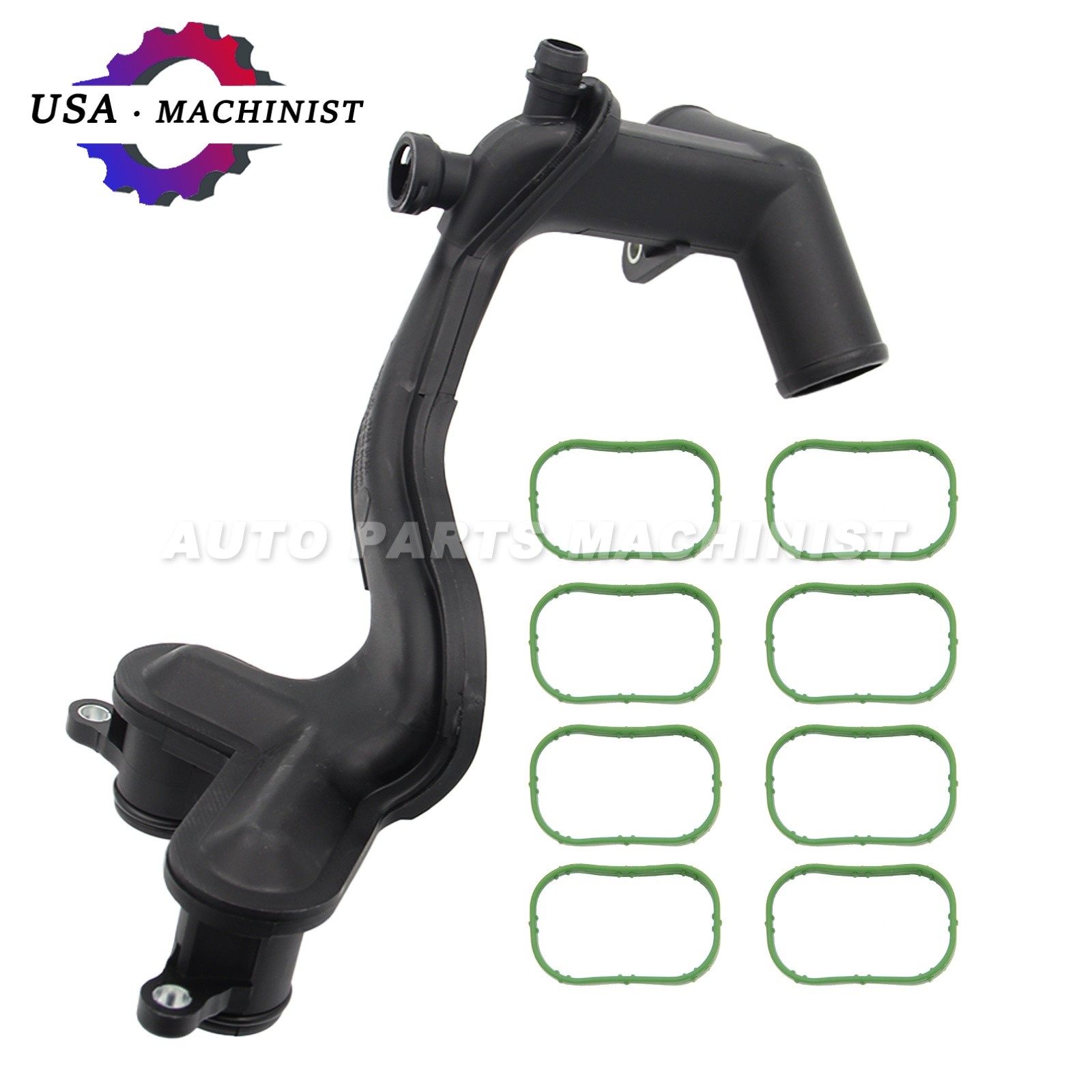 Fit Land Rover Sport / Jaguar XK XJ XF Engine Coolant Pipe Lower & 8X Gaskets