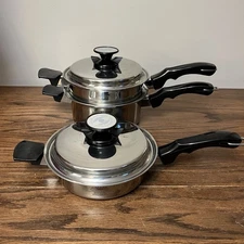 ProHealth Ultra 3 Qt Pan W/Colander-lid & Sm Skillet W/lid Magnetic Induction