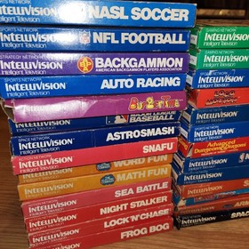 26x Intellivision Video Games Lot Some W/ Manual & Overlays D&D Burger Time 