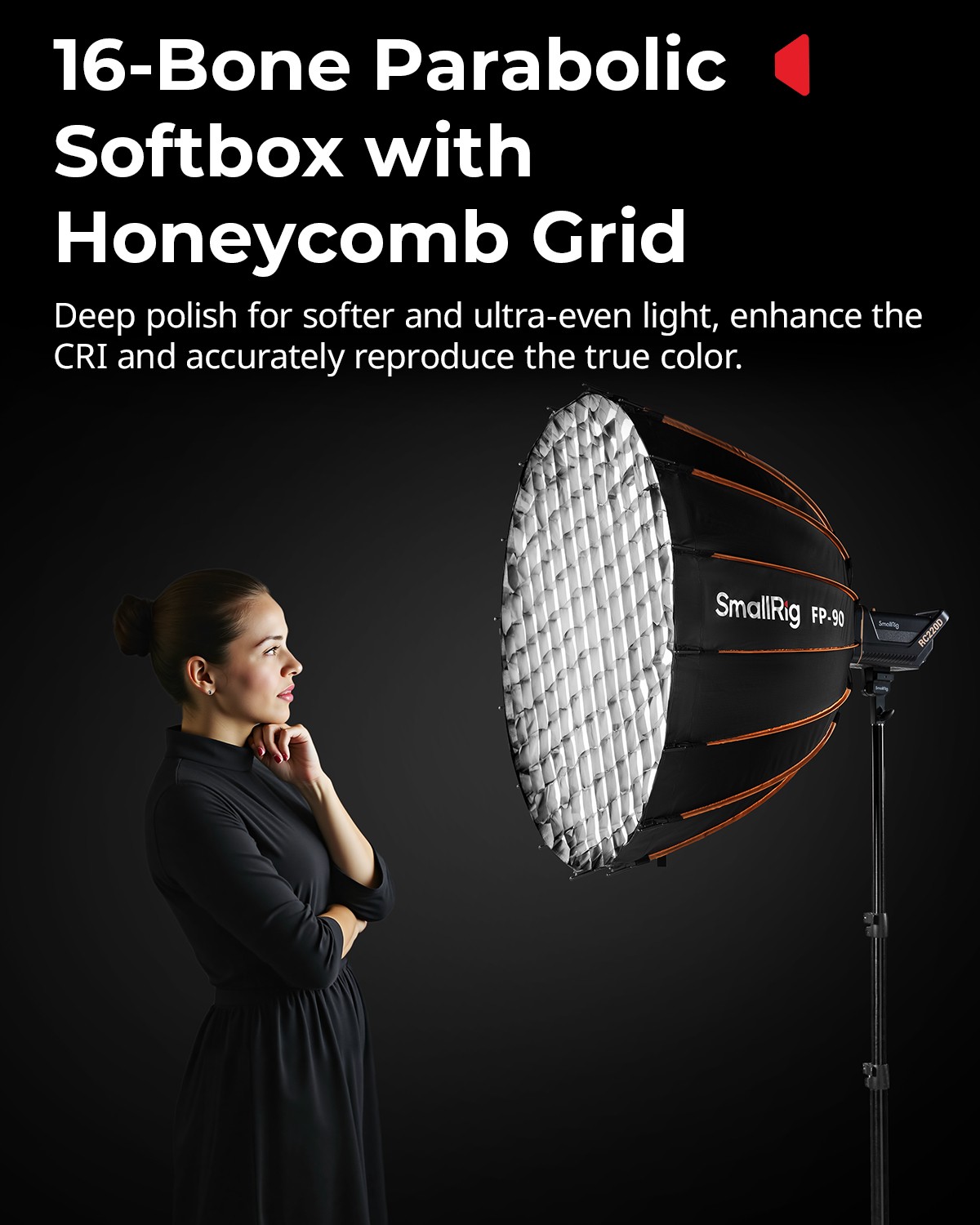 SmallRig FP-90 35.4" Parabolic Softbox w/ Bowens Mount for Neewer for Godox