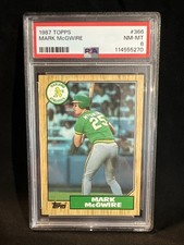 1987 TOPPS MARK MCGWIRE #366. PSA GRADED NM-MT 8.
