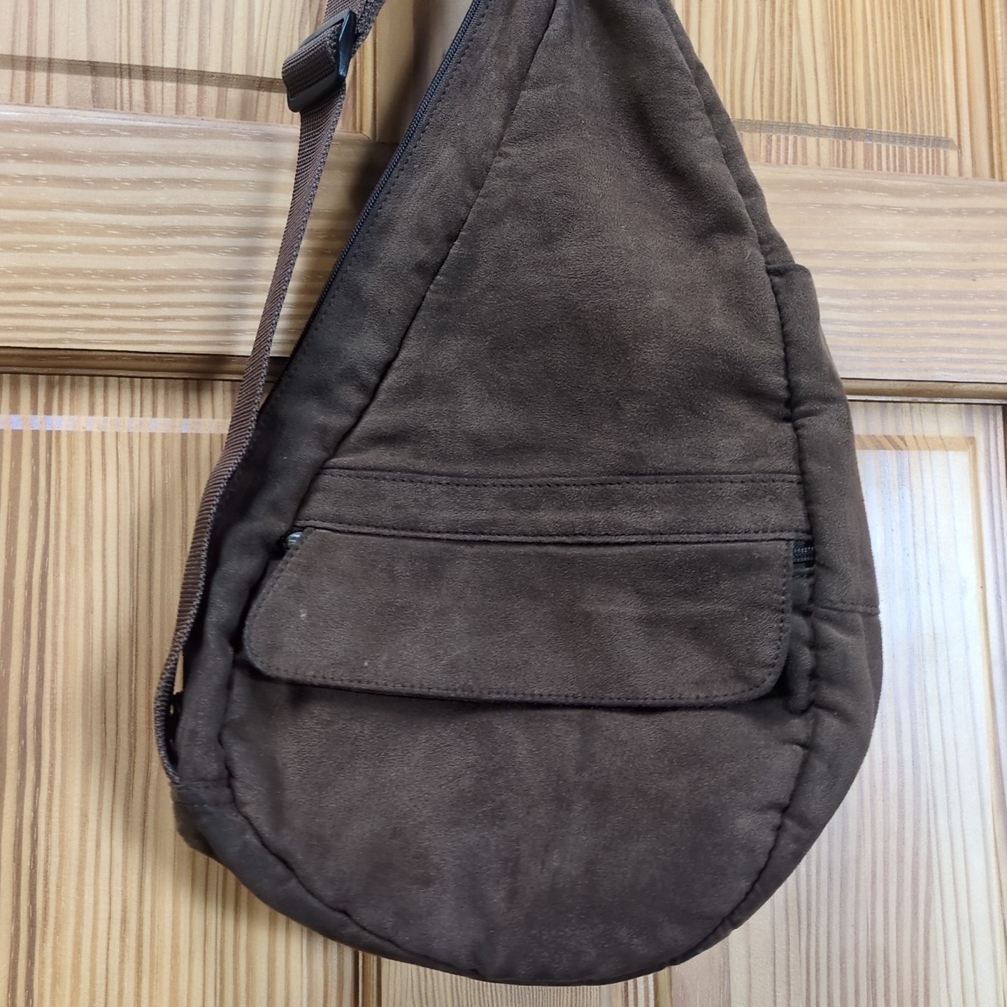 Ameri Bag LL Bean Brown Suede Sling Cross Bag Sho… - image 2