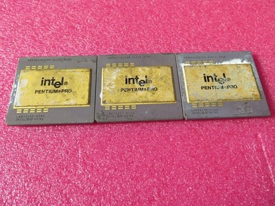 Lot of 3 Intel Pentium Pro CPUs for Scrap Gold Recovery | eBay