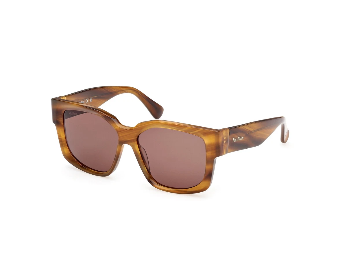 Max Mara Beth 54MM Round Sunglasses Havana Red Max Mara 54mm Round Sunglasses - Shiny Light Brown/Smoke  main image 3