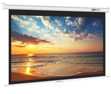 100INCH Manual Pull Down White Projector Screen 16:9 1.2 Gain Retra... Fast Ship