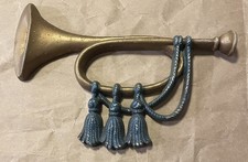 Vintage Sexton Patriotic Civil War Bugle Horn Metal Wall Hanging Made In USA