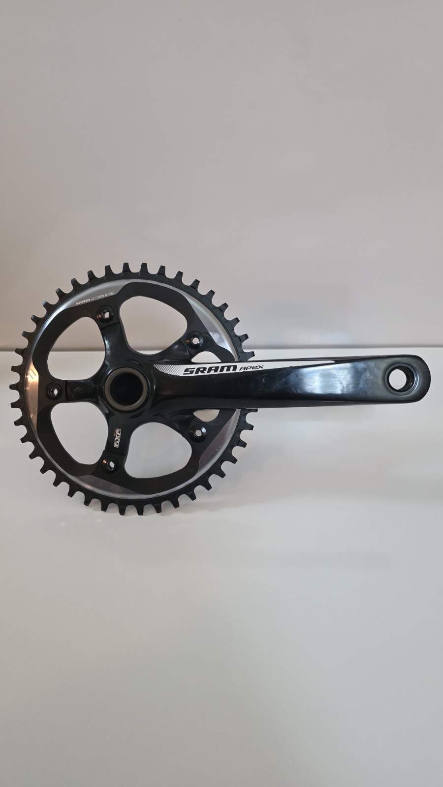 SRAM Apex Single Chainring Crankset 172.5mm Aluminum Black Road Bike