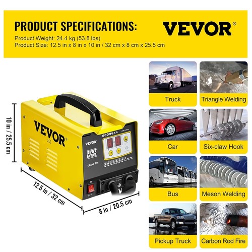‎VEVOR G90E Spot Welding Dent Puller  Stud Welder Repair Machine Kit 110-Volt - Afbeelding 4 van 19