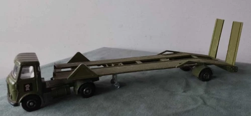 ORIGINAL VINTAGE DIECAST DINKY TOYS MILITARY AEC 616 TANK TRANSPORTER TRUCK