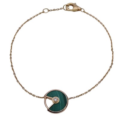 Cartier amulet Bracelet malachite diamond K18PG P0032960
