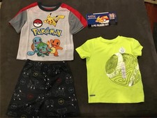 Boy's LOT POKEMON 2-PCS Pajamas Sz 4 NWT 3T BASEBALL SHIRT SPRING SUMMER