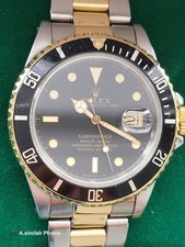 Rolex Submariner 16803 Bi Metal 40mm 18ct Gold Bezel.