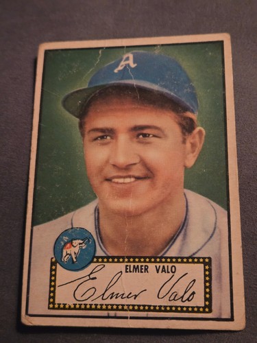Elmer Valo [Red Back] #34 1952 Topps card