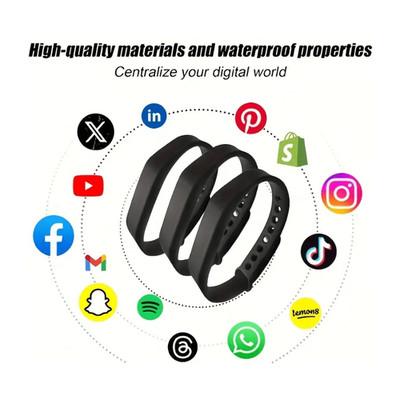 Review Band NFC Armband für Unternehmensbewertung, Profilfreigabe, 5 Sterne Sammlung