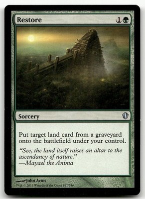 Restore #167 (NM) Commander 2013 C13 Magic MTG