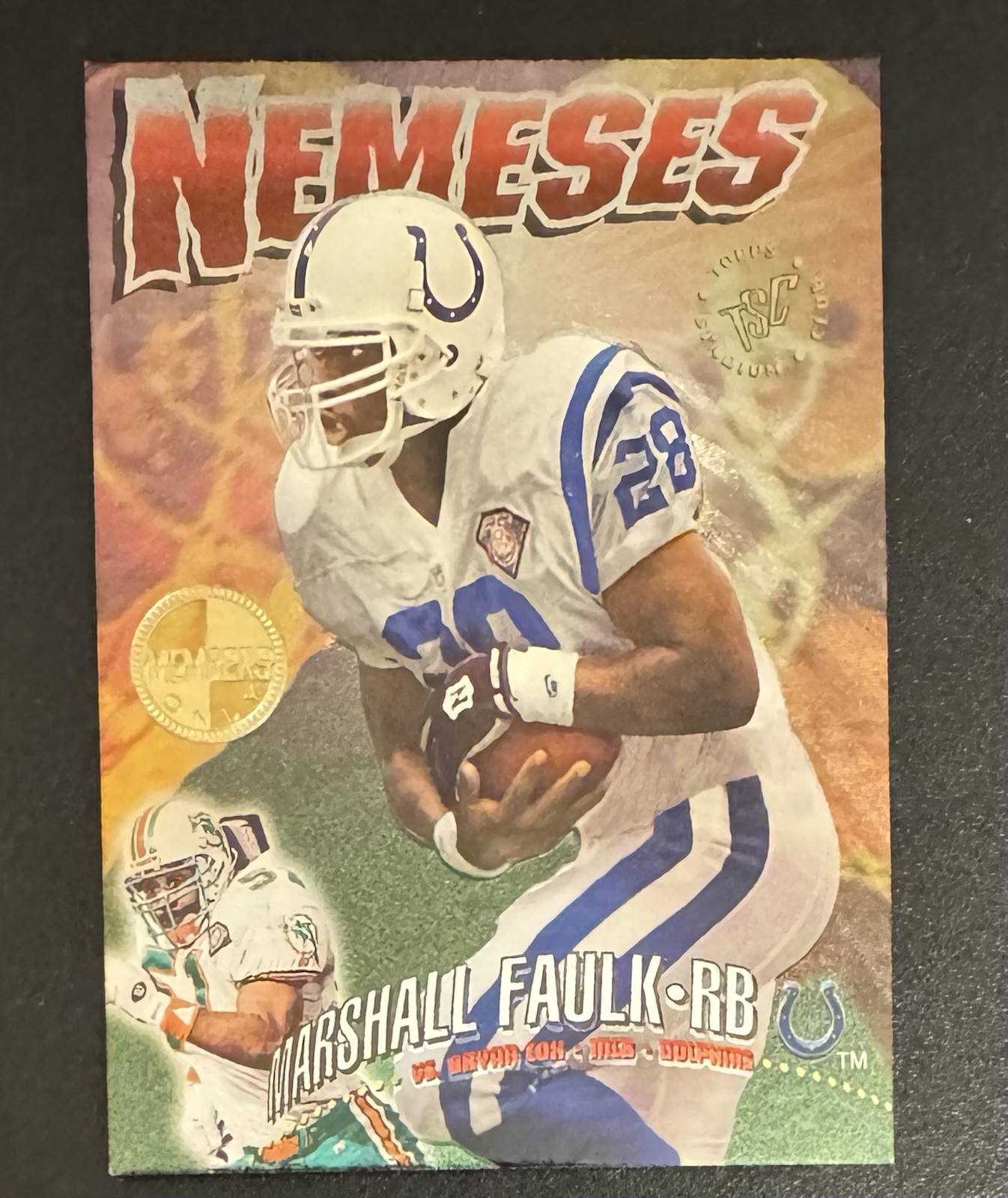 Marshall Faulk & Bryan Cox 1995 Stadium Club Nemeses Members Only #N13 - Colts