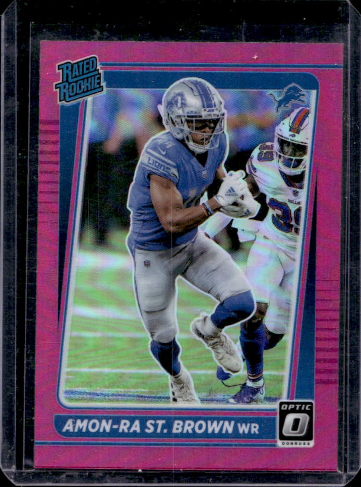 2021 Panini Donruss Optic Amon-Ra St. Brown Pink RC Rated Rookie #228 Lions
