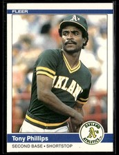 1984 Fleer #459 Tony Phillips Rookie Card RC. rookie card picture