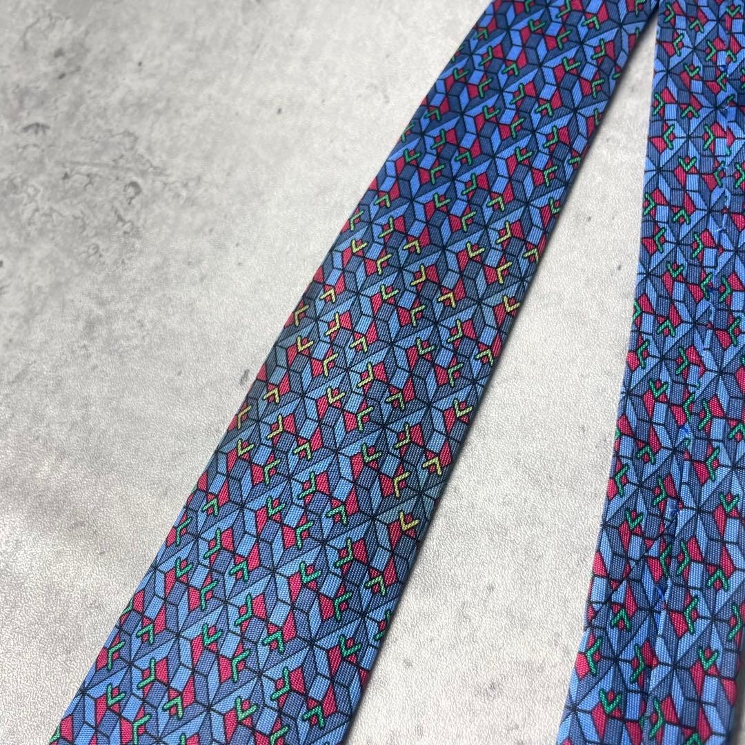 HERMES Geometric Pattern Checkered Mysterious Pat… - image 12