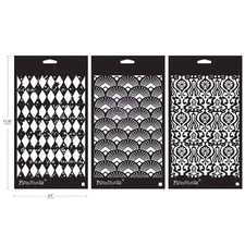 Decadent Walls | 6" x 9" Stencil Set | 3 Mylar Craft Stencils | Finnabair